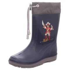 Sneakers Jungen-Gummistiefel Pirat Blau