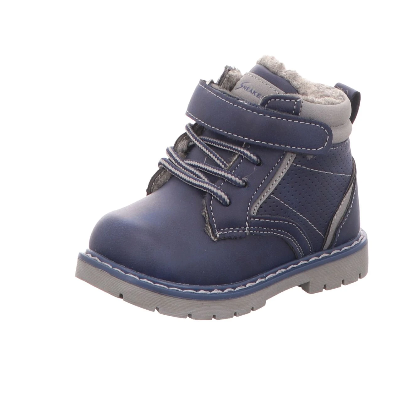 Sneakers Jungen-Schnürstiefelette Mit Warmfutter Blau 1 Sneakers Jungen-Schnürstiefelette Mit Warmfutter Blau