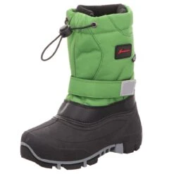 Sneakers Jungen-Tex-Allwetterstiefel Warmfutter Grün-Schwarz