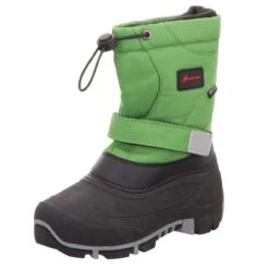 Sneakers Jungen-Tex-Allwetterstiefel Warmfutter Grün-Schwarz