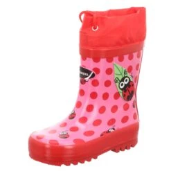 Sneakers Kinder-Gummistiefel Marienkäfer Pink-Rot