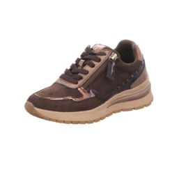 TAMARIS Damen-Sneaker-Schnürhalbschuh Braun
