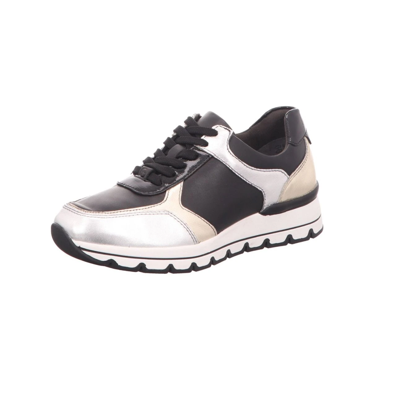 TAMARIS Damen-Sneaker-Schnürhalbschuh Schwarz 1 TAMARIS Damen-Sneaker-Schnürhalbschuh Schwarz