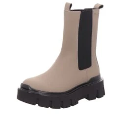 TAMARIS Damen-Stiefelette Chelsea Boot Beige