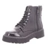 Tom Tailor Damen-Schnürstiefelette Lack-Schwarz