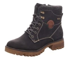 Tom Tailor Damen-Schnürstiefelette Schwarz