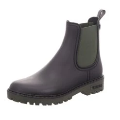 Verbenas Damen-Gummistiefel Schwarz-Grün