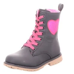 GirlZ OnlY Mädchen-Schnürstiefelette Schwarz