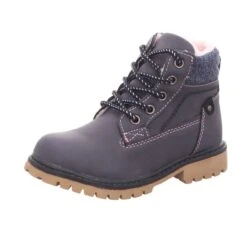 GirlZ OnlY Mädchen-Schnürstiefelette Mit Warmfutter Blau