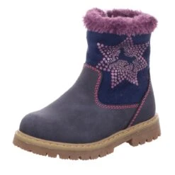 GirlZ OnlY Mädchen-Stiefelette Gefüttert Stern Blau