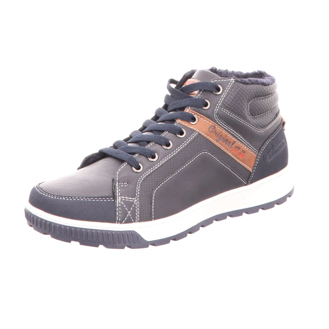 Living UPDATED Herren-Schnürstiefel Gefüttert Dunkel-Blau 1 Living UPDATED Herren-Schnürstiefel Gefüttert Dunkel-Blau